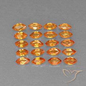 3.79캐럿 천연 미디엄 오렌지 사파이어 보석, 마퀴즈, 5×2.8 mm, VVS-VS