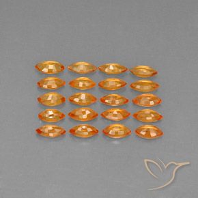 3.79캐럿 천연 미디엄 오렌지 사파이어 보석, 마퀴즈, 5×2.8 mm, VVS-VS