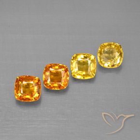 1.70캐럿 천연 멀티컬러 사파이어 보석, 쿠션 컷, 4.2×4.1 mm, VVS-VS