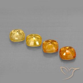 1.70캐럿 천연 멀티컬러 사파이어 보석, 쿠션 컷, 4.2×4.1 mm, VVS-VS