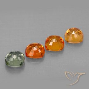 2.36캐럿 천연 멀티컬러 사파이어 보석, 쿠션 컷, 4.5×4.5 mm, VVS-VS