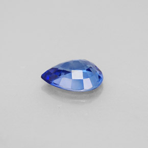 1.19캐럿 천연 블루 사파이어, 배 모양, 7.8×5.8 mm, VVS