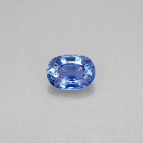 1.05캐럿 천연 블루 사파이어, 타원형 컷, 7×5.1 mm, VS