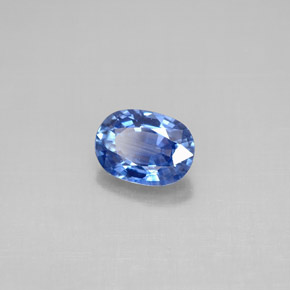 1.05캐럿 천연 블루 사파이어, 타원형 컷, 7×5.1 mm, VS