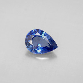 1.20캐럿 천연 블루 사파이어, 배 모양, 7.8×5.8 mm, VVS-VS