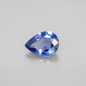1.20캐럿 천연 블루 사파이어, 배 모양, 7.8×5.8 mm, VVS-VS