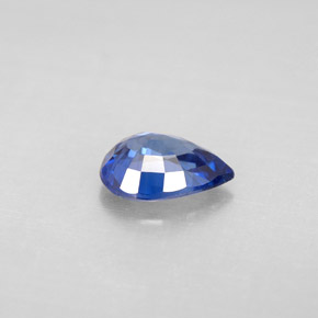 1.20캐럿 천연 블루 사파이어, 배 모양, 7.8×5.8 mm, VVS-VS