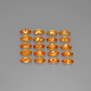 캐럿 천연 옐로우 오렌지 사파이어 보석, 마퀴즈, 4.8×2.7 mm, VVS-VS