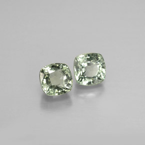 캐럿 천연 그린 사파이어 보석, 쿠션 컷, 4.2×4.2 mm, VVS