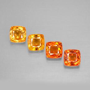 1.99캐럿 천연 멀티컬러 사파이어 보석, 쿠션 컷, 4.1×4.1 mm, VVS