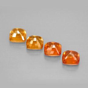 1.99캐럿 천연 멀티컬러 사파이어 보석, 쿠션 컷, 4.1×4.1 mm, VVS