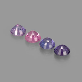 캐럿 천연 멀티컬러 사파이어 보석, 라운드 컷, 4.05 mm, VVS-VS