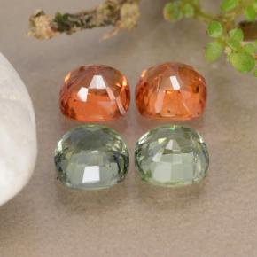 2.53캐럿 천연 멀티컬러 사파이어 보석, 쿠션 컷, 4.5×4.5 mm, VVS-VS