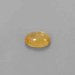 1.74캐럿 천연 골든 옐로우 사파이어, 투명한, 8.1×6 mm, 투명/반투명