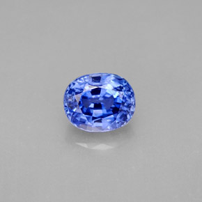 2.05캐럿 천연 블루 사파이어, 타원형 컷, 7.5×6.1 mm, VVS