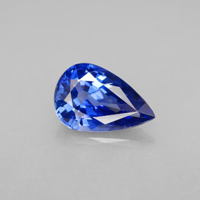 2.29캐럿 천연 블루 사파이어, 배 모양, 10.4×6.8 mm, VVS