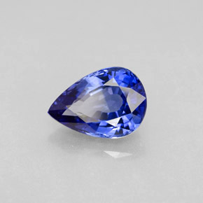 1.99캐럿 천연 블루 사파이어, 배 모양, 9.1×6.4 mm, VVS-VS