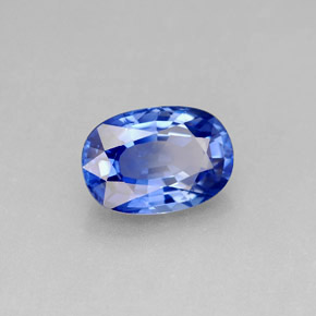 2.15캐럿 천연 블루 사파이어, 타원형 컷, 9.1×6.3 mm, VVS-VS