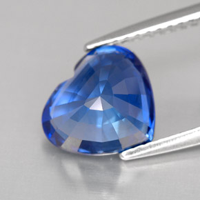 3.03캐럿 천연 블루 사파이어, 하트 모양, 8.4×9.3 mm, VVS-VS