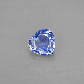 1.17캐럿 천연 블루 사파이어, 하트 모양, 6.5×6.4 mm, VVS