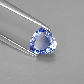 1.17캐럿 천연 블루 사파이어, 하트 모양, 6.5×6.4 mm, VVS