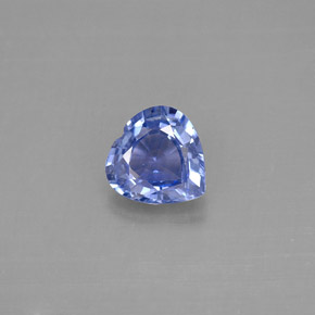 1.18캐럿 천연 블루 사파이어, 하트 모양, 6.6×6.4 mm, VVS-VS