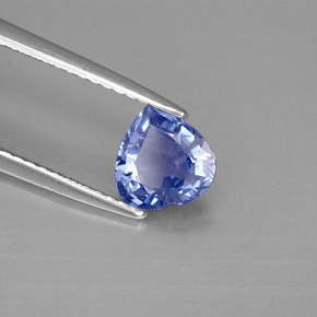 1.18캐럿 천연 블루 사파이어, 하트 모양, 6.6×6.4 mm, VVS-VS