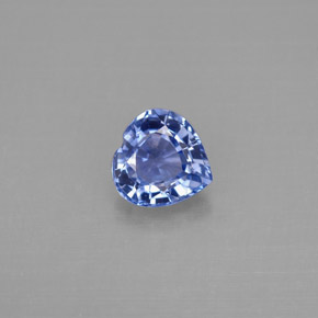 1.23캐럿 천연 블루 사파이어, 하트 모양, 6.3×6.3 mm, VS