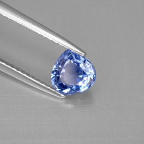 1.23캐럿 천연 블루 사파이어, 하트 모양, 6.3×6.3 mm, VS