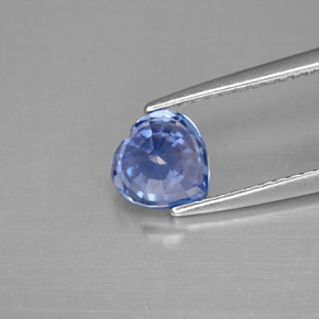 1.23캐럿 천연 블루 사파이어, 하트 모양, 6.3×6.3 mm, VS