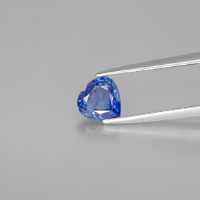 1.12캐럿 천연 블루 사파이어, 하트 모양, 6.5×6.5 mm, VS