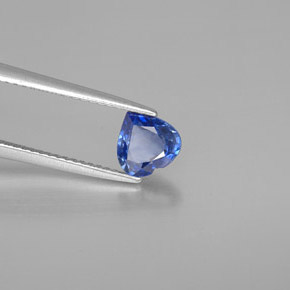 1.12캐럿 천연 블루 사파이어, 하트 모양, 6.5×6.5 mm, VS