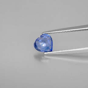 1.12캐럿 천연 블루 사파이어, 하트 모양, 6.5×6.5 mm, VS