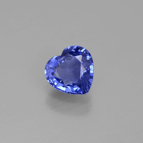 1.06캐럿 천연 바이올렛 블루 사파이어, 하트 모양, 6.2×6.1 mm, VS