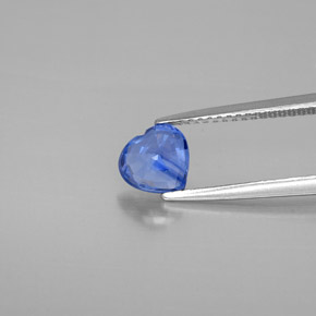 1.29캐럿 천연 블루 사파이어, 하트 모양, 6.7×6.4 mm, VS