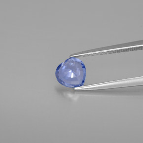 1.21캐럿 천연 바이올렛 블루 사파이어, 하트 모양, 6.2×6.2 mm, VVS-VS