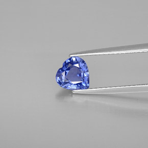 1.21캐럿 천연 블루 사파이어, 하트 모양, 6.6×6.6 mm, VVS-VS