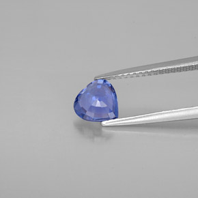 1.21캐럿 천연 블루 사파이어, 하트 모양, 6.6×6.6 mm, VVS-VS