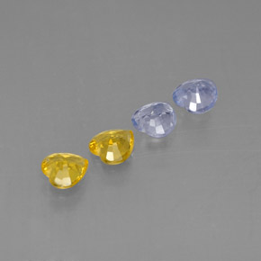 캐럿 천연 멀티컬러 사파이어 보석, 하트 모양, 4×3.9 mm, VVS-VS