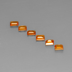 캐럿 천연 옐로우 오렌지 사파이어 보석, 바게트, 4×3 mm, VVS-VS