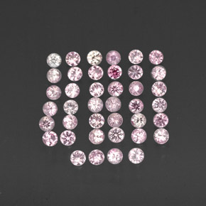 캐럿 천연 핑크 사파이어 보석, 라운드 컷, 1.53 mm, VVS-VS