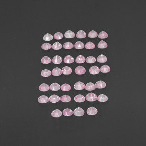 캐럿 천연 핑크 사파이어 보석, 라운드 컷, 1.53 mm, VVS-VS