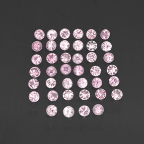 캐럿 천연 핑크 사파이어 보석, 라운드 컷, 1.54 mm, VVS-VS