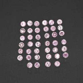 캐럿 천연 핑크 사파이어 보석, 라운드 컷, 1.54 mm, VVS-VS