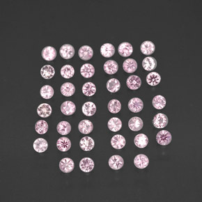 캐럿 천연 핑크 사파이어 보석, 라운드 컷, 1.54 mm, VVS-VS