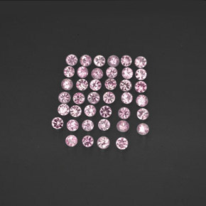 캐럿 천연 핑크 사파이어 보석, 라운드 컷, 1.53 mm, VVS-VS