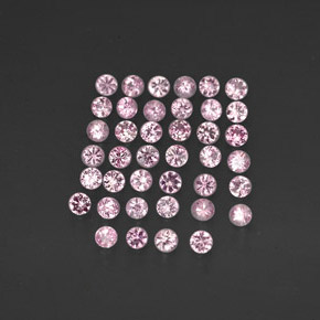 캐럿 천연 핑크 사파이어 보석, 라운드 컷, 1.53 mm, VVS-VS