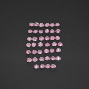 캐럿 천연 핑크 사파이어 보석, 라운드 컷, 1.53 mm, VVS-VS