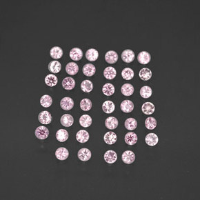 캐럿 천연 핑크 사파이어 보석, 라운드 컷, 1.53 mm, VVS-VS