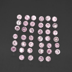 캐럿 천연 핑크 사파이어 보석, 라운드 컷, 1.53 mm, VVS-VS
